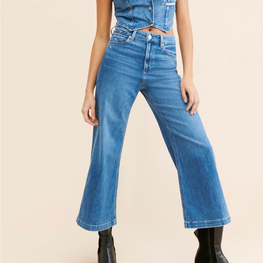 Paige Anessa High-Rise Wide Leg Jeans